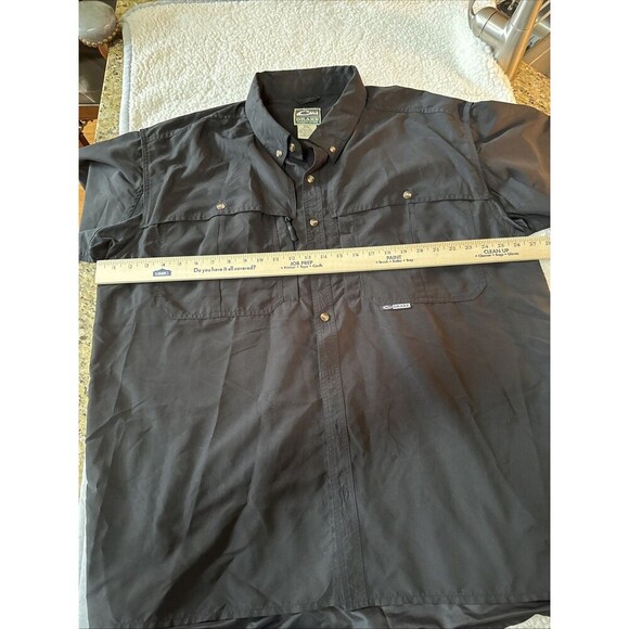 DRAKE WATERFOWL SYSTEMS SHORT SLEEVE VENTED FISHING SHIRT Brown& Gray 2x Combo - Picture 3 of 12